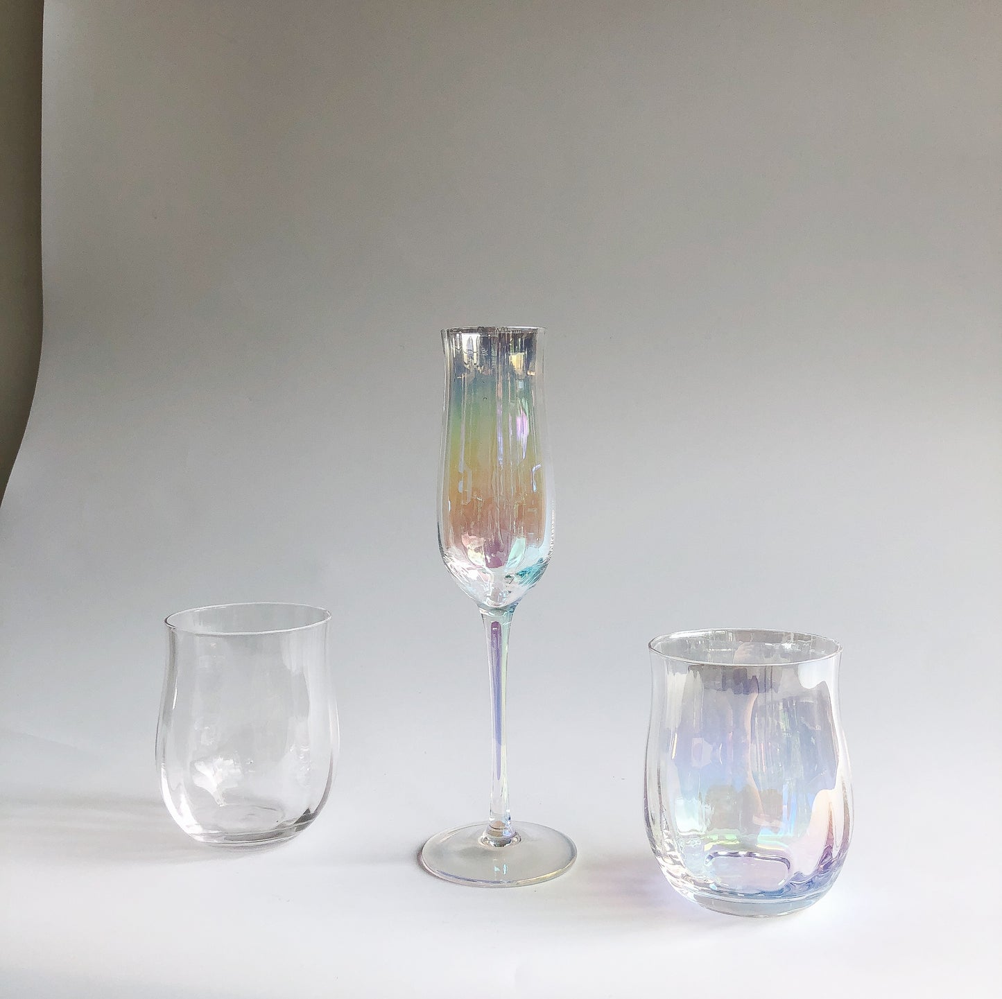 Iridescent Ripple Champagne Flute by PROSE Tabletop