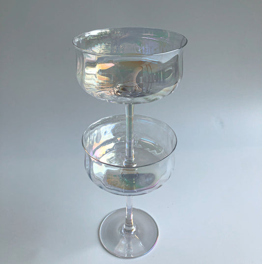 Iridescent Ripple Parfait Glass by PROSE Tabletop