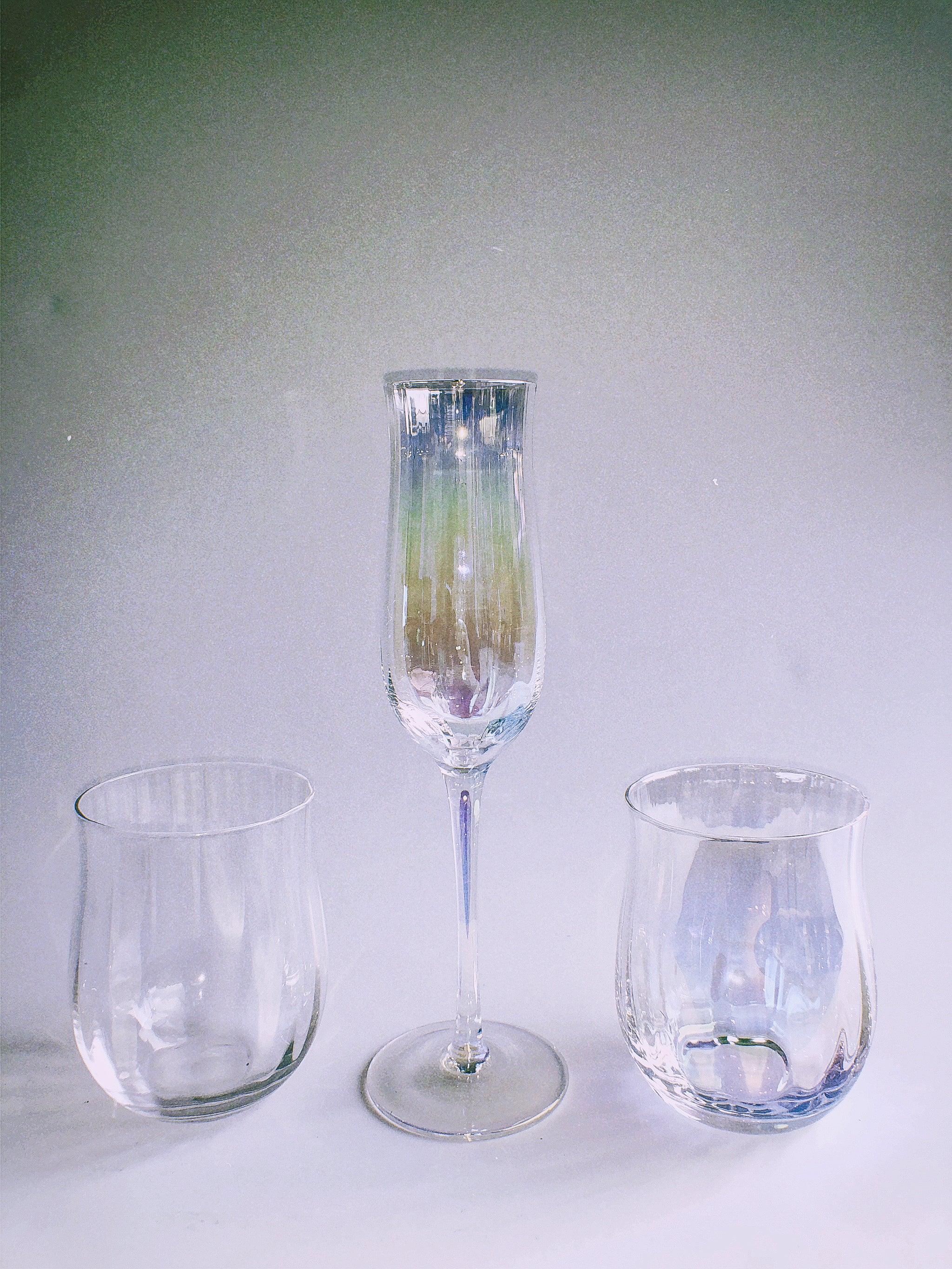 Iridescent Ripple Champagne Flute by PROSE Tabletop