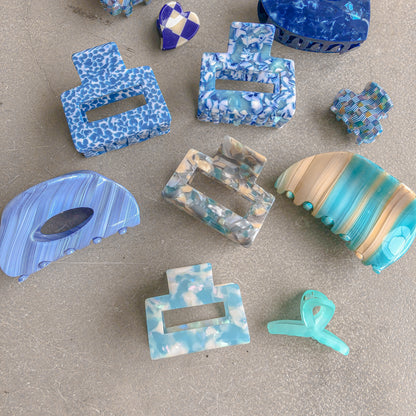 Turquoise Shell Hair Claw by Veronique