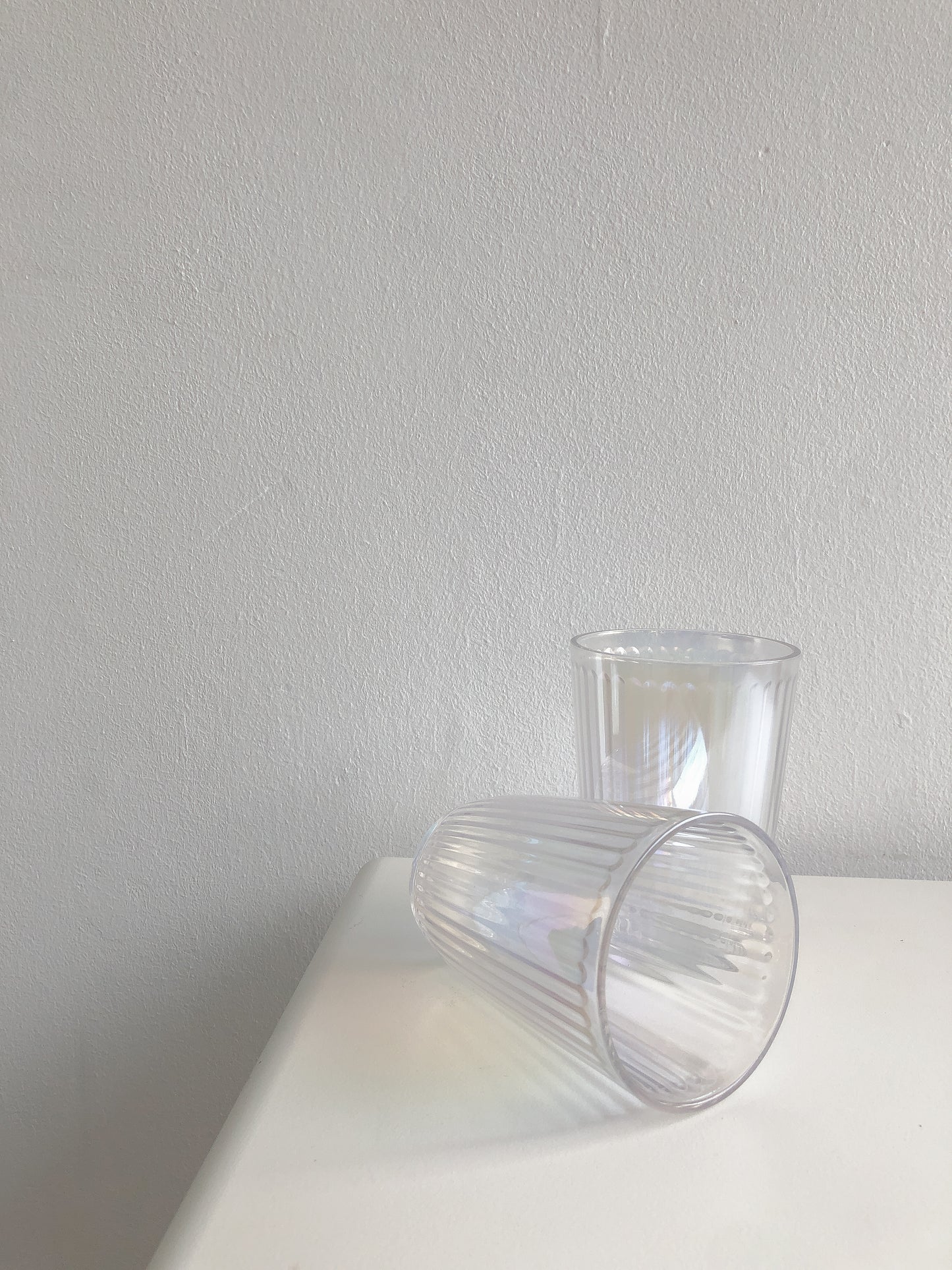 Iridescent Ripple Highball Glasses  by PROSE Tabletop