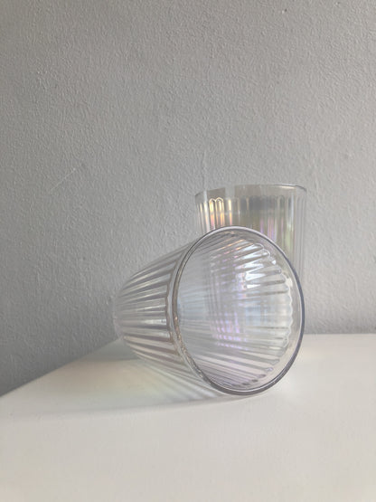 Iridescent Ripple Highball Glasses  by PROSE Tabletop