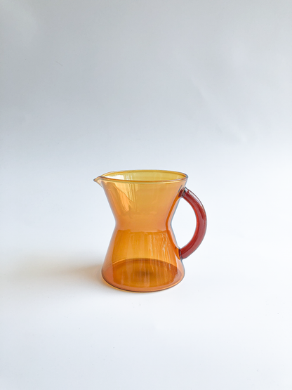 Amber Hourglass Milk Jug by PROSE Décor