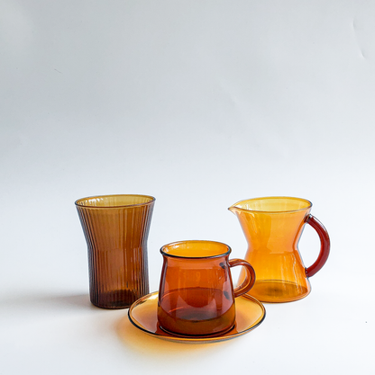 Amber Hourglass Milk Jug by PROSE Décor