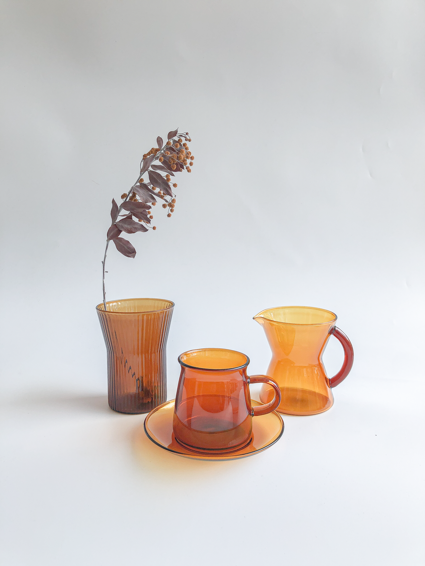 Amber Hourglass Milk Jug by PROSE Décor