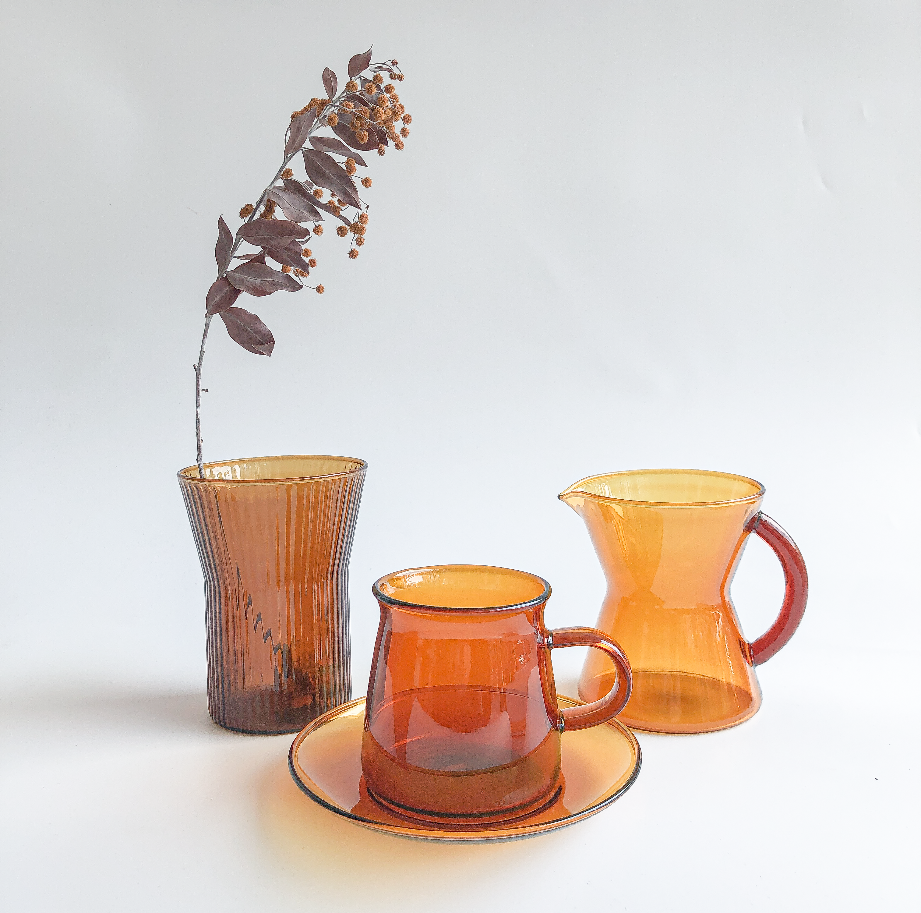 Amber Ripple Vase by PROSE Botanical