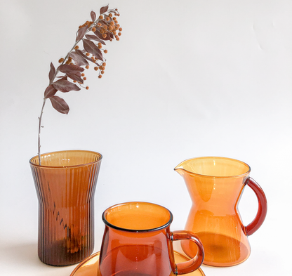 Amber Hourglass Milk Jug by PROSE Décor