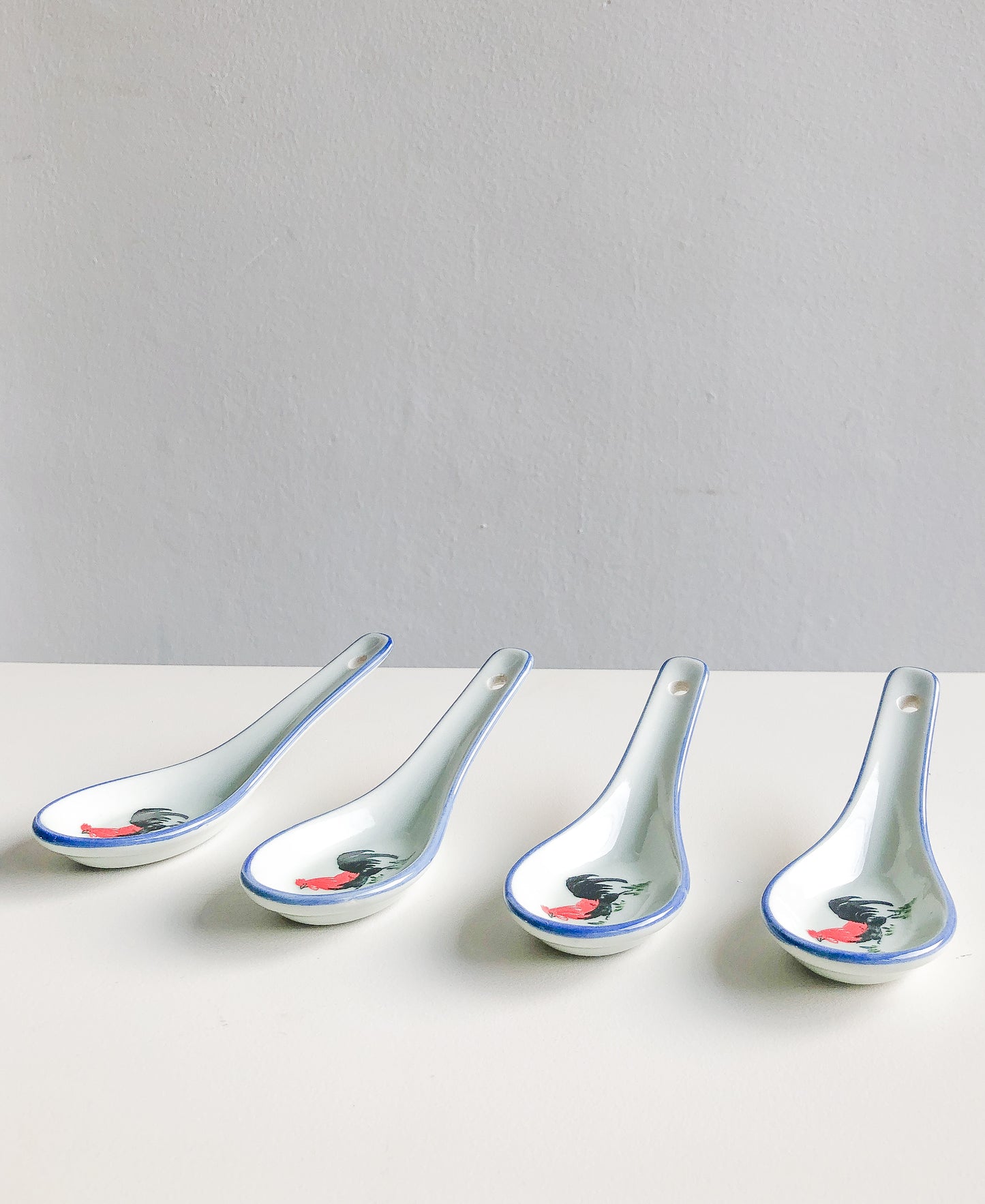 Heritage Rooster Porcelain Spoons by PROSE Tabletop