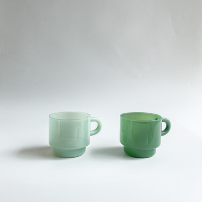 Stackable Jadeite Coffee Mugs by PROSE Tabletop