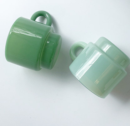 Stackable Jadeite Coffee Mugs by PROSE Tabletop