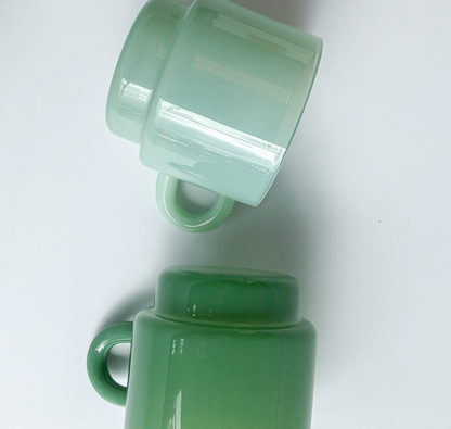 Stackable Jadeite Coffee Mugs by PROSE Tabletop