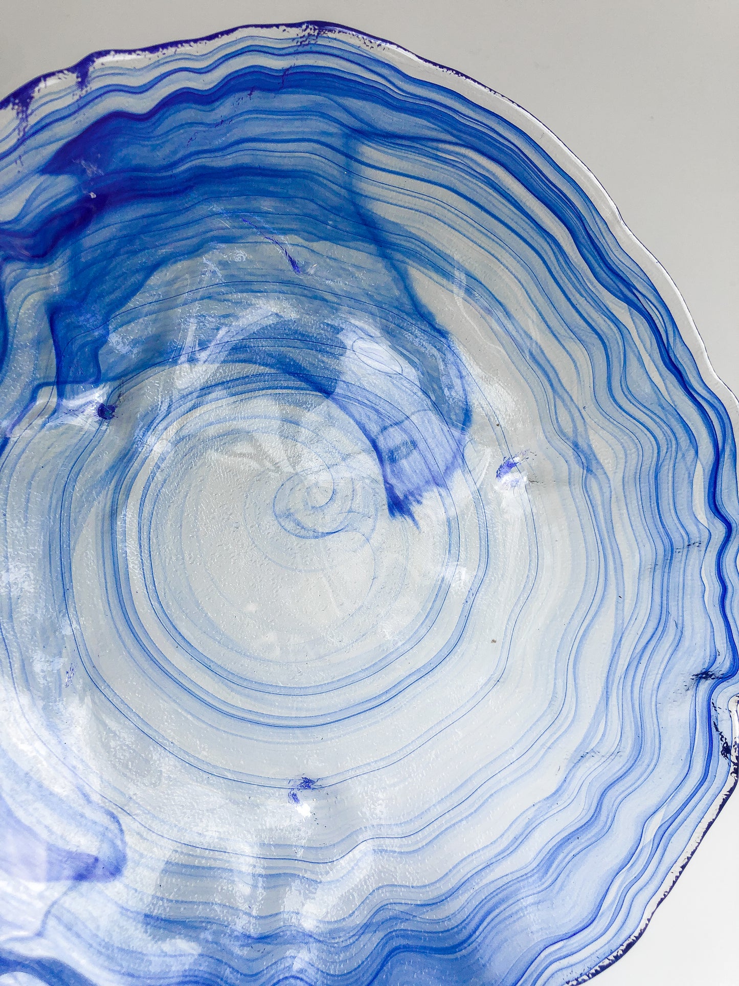 Cobalt Swirl Serving Plates by PROSE Tabletop