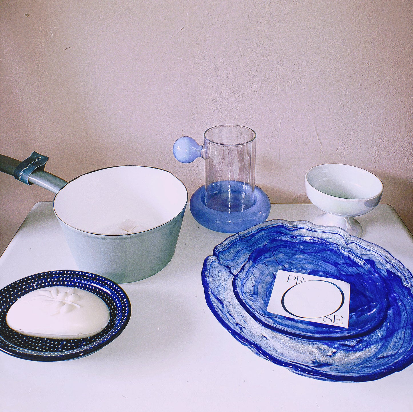 Cobalt Swirl Serving Plates by PROSE Tabletop