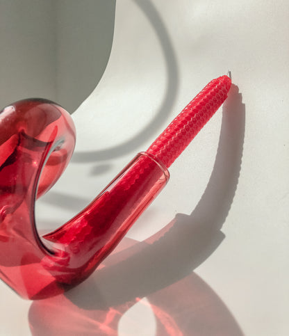 The Squiggle Candle Holder & Vase in Crimson by PROSE Décor