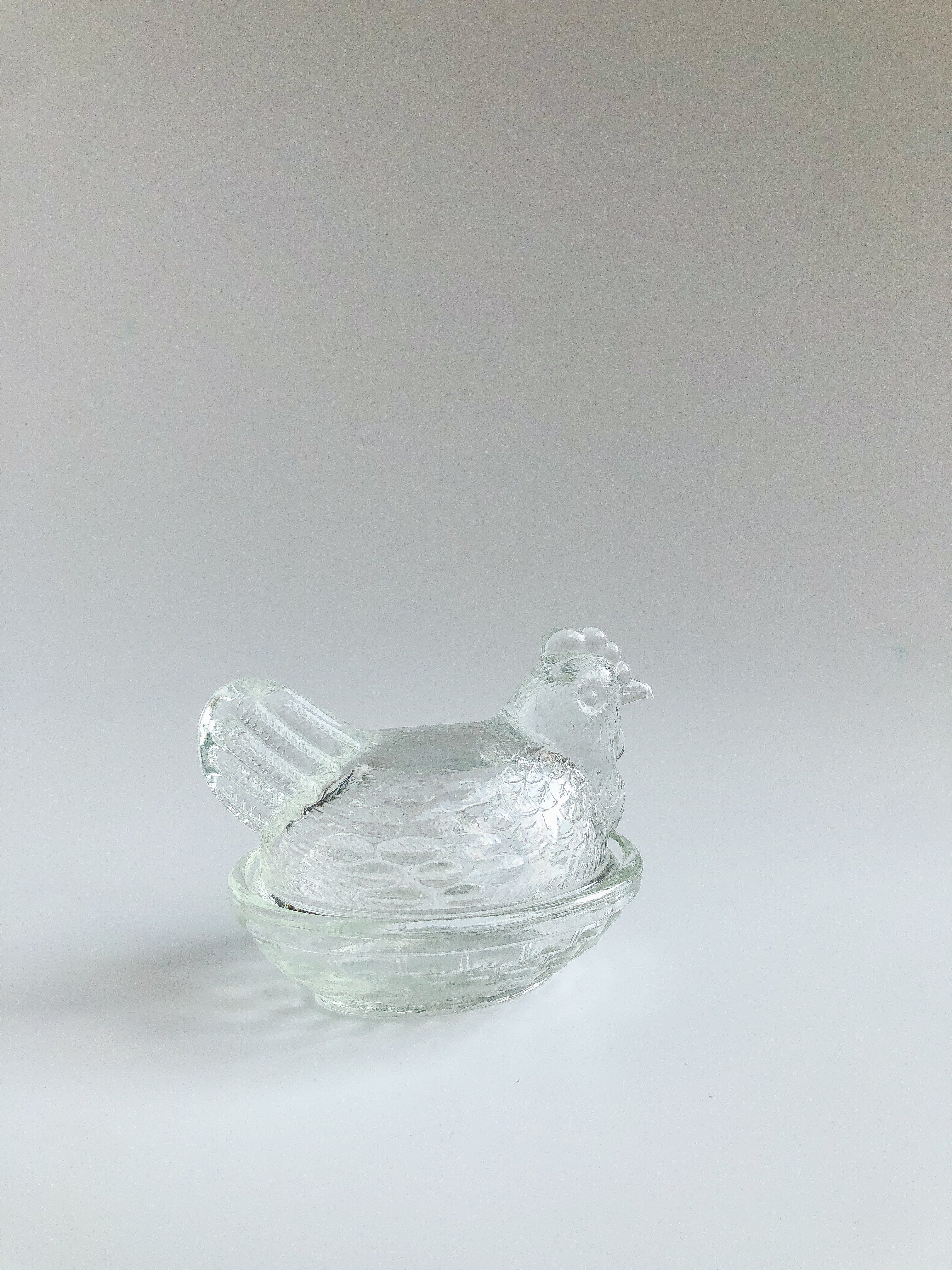 Vintage Glass Butter Dish by PROSE Tabletop