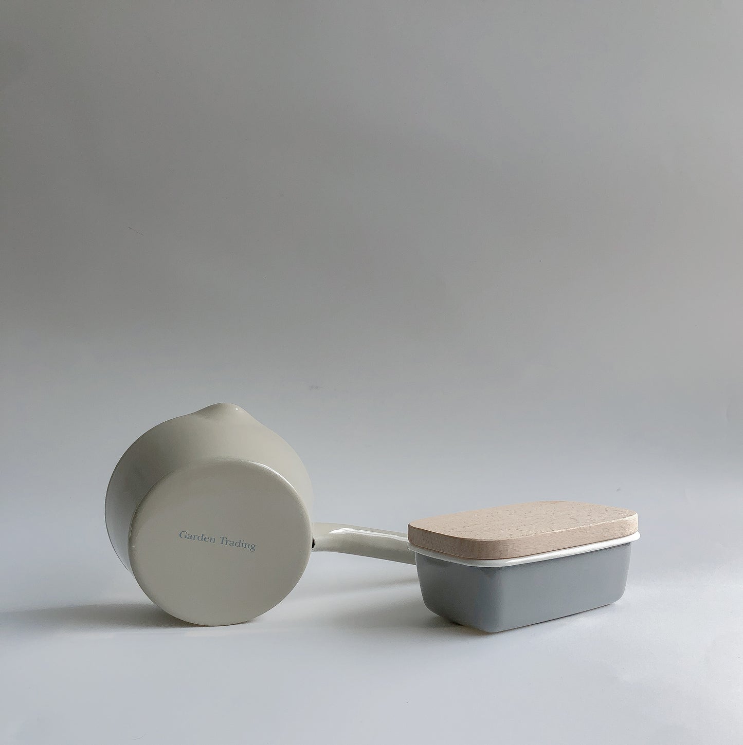 Grey Enamel Milk Pan by Garden Trading