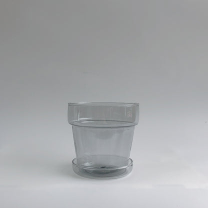 Cloudy Grey Glass Planter by PROSE Botanical