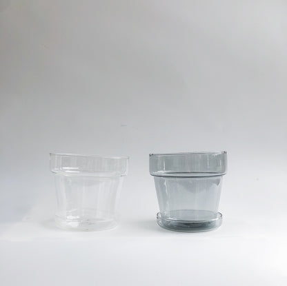 Cloudy Grey Glass Planter by PROSE Botanical