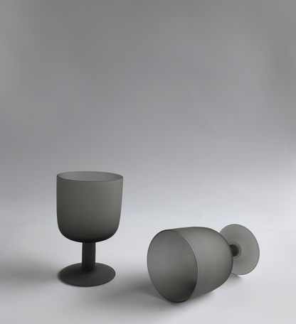 Matte Grey Goblet  by PROSE Tabletop