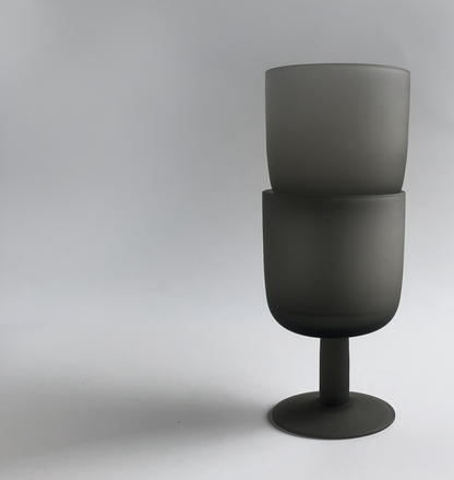 Matte Grey Goblet  by PROSE Tabletop