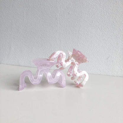 Lilac Squiggle Hair Claw by Veronique