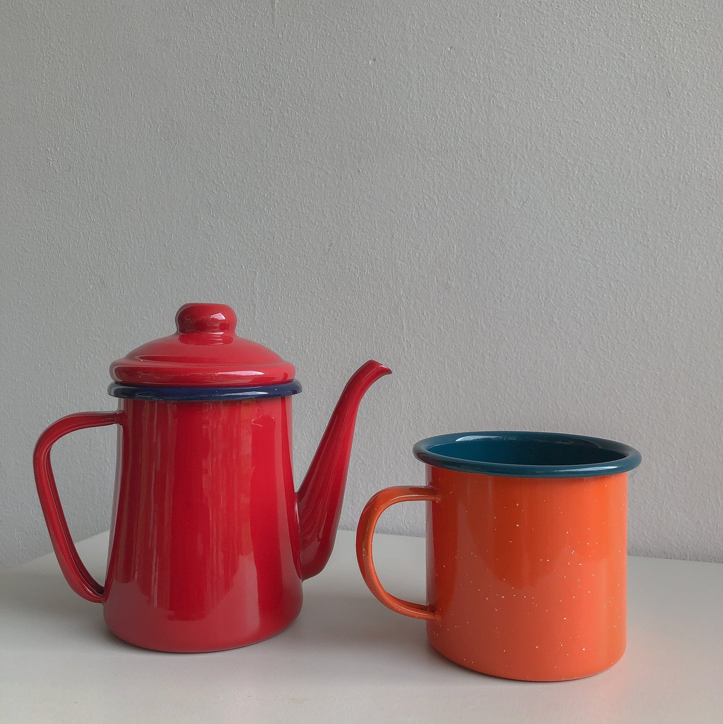 Red Enamel Coffee Pot by PROSE Tabletop