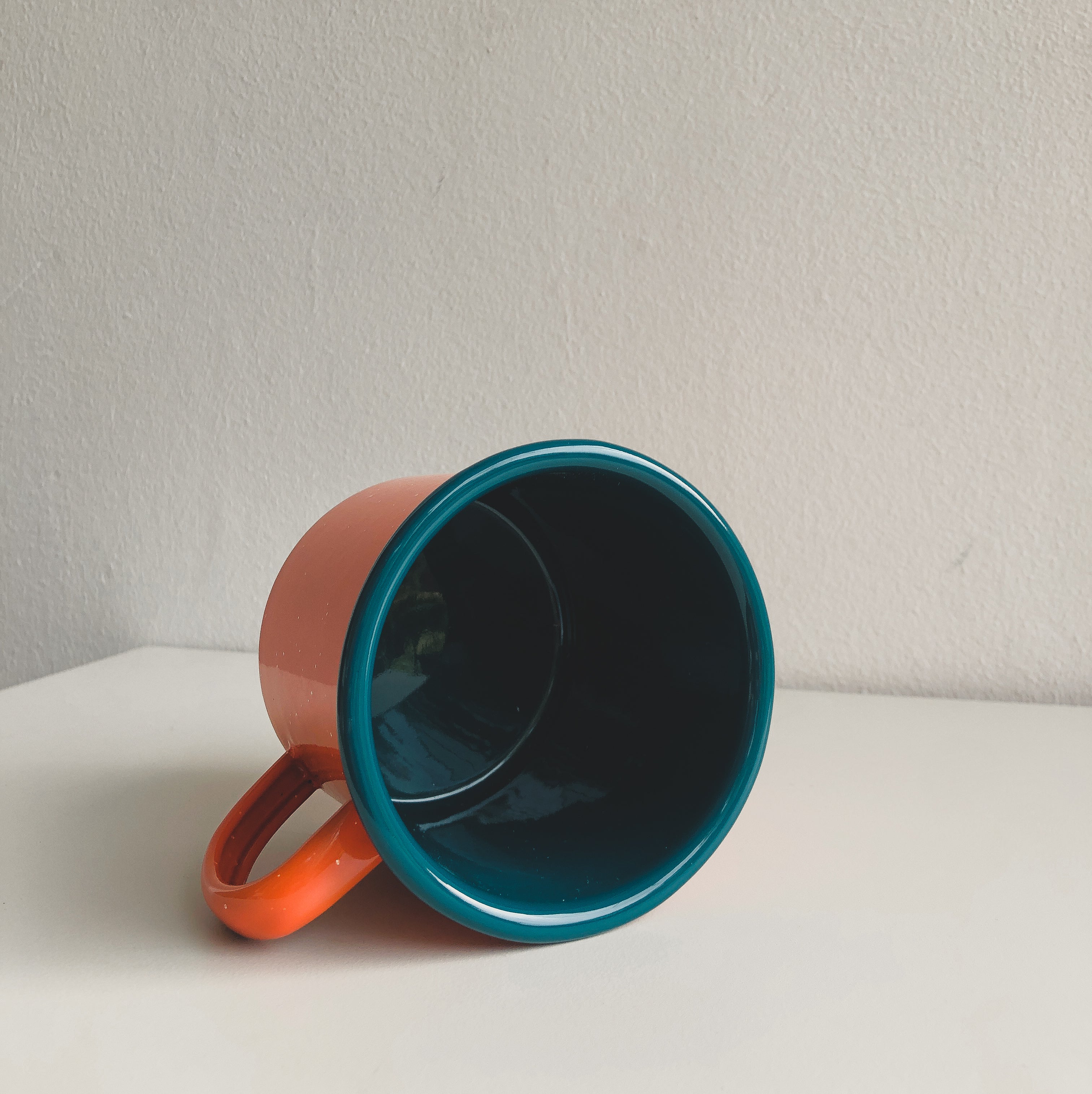 Orange Enamel Coffee Mug by PROSE Tabletop