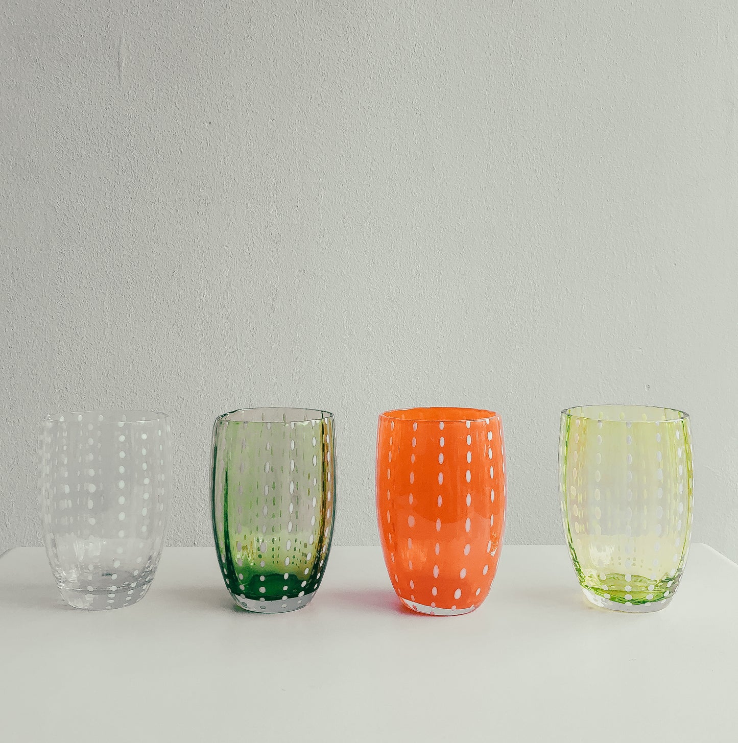 Handmade Watermelon Glasses in Chilli by PROSE Tabletop