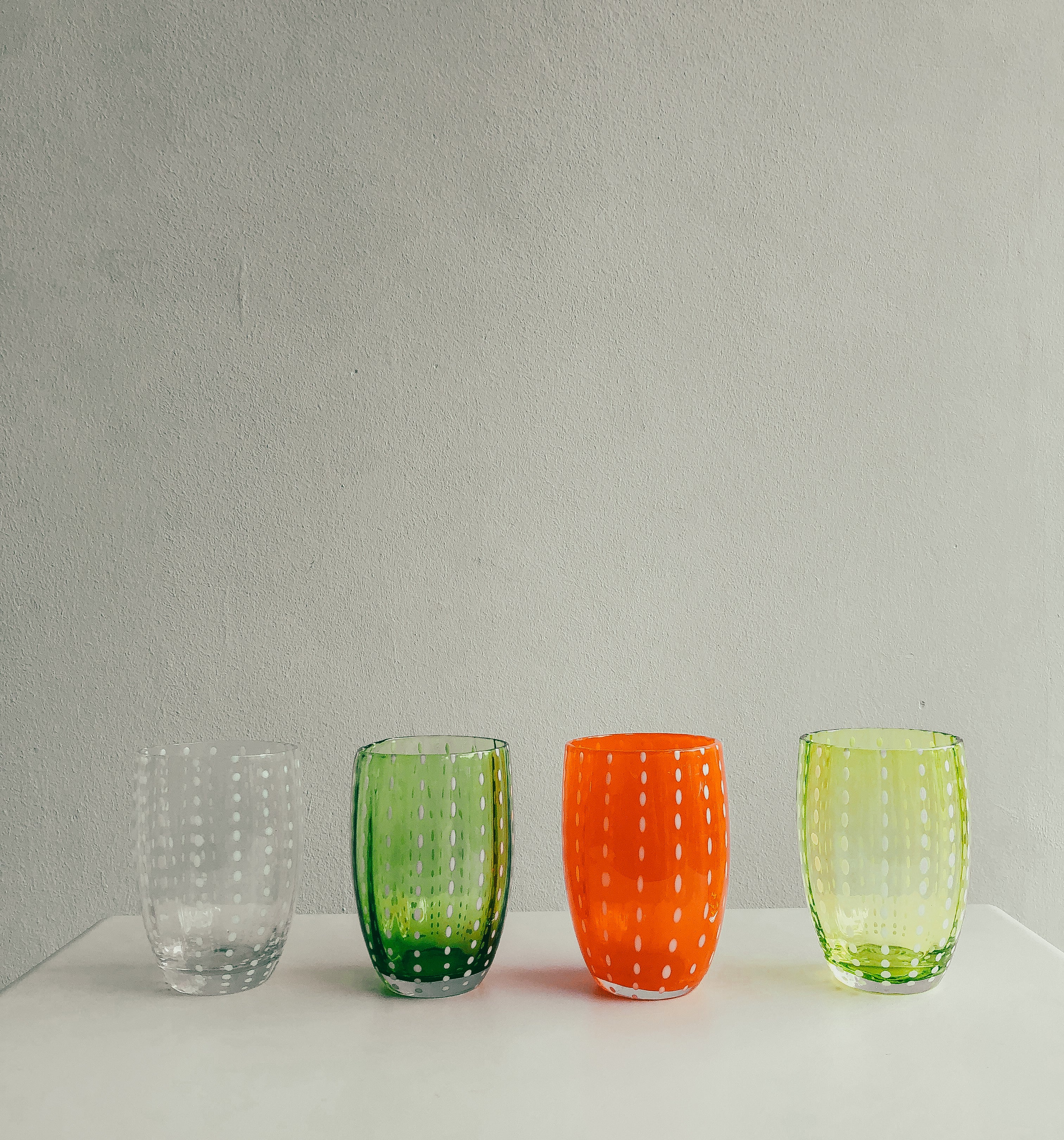 Handmade Watermelon Glasses in Chilli by PROSE Tabletop