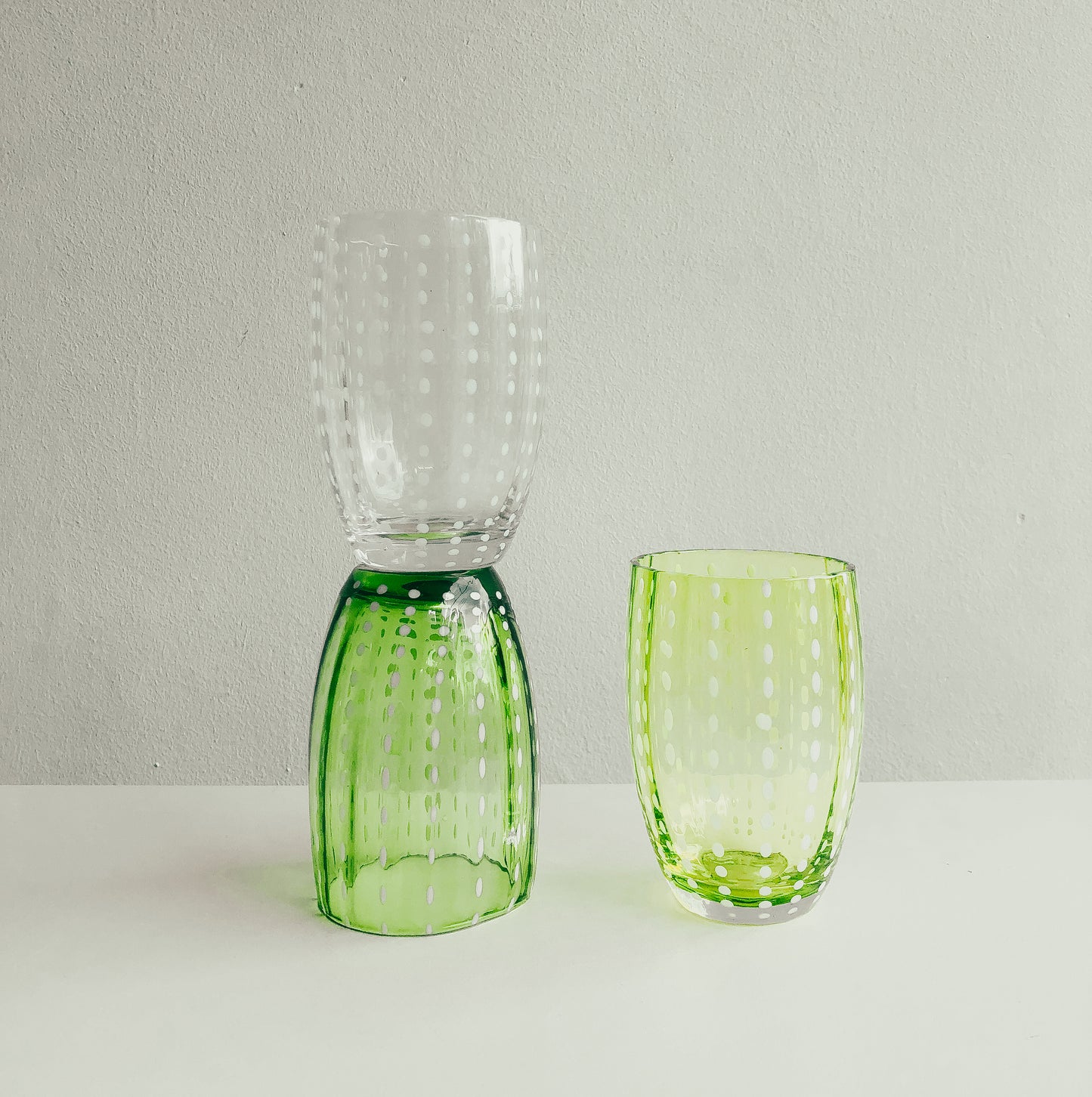 Handmade Watermelon Glasses in Clear by PROSE Tabletop