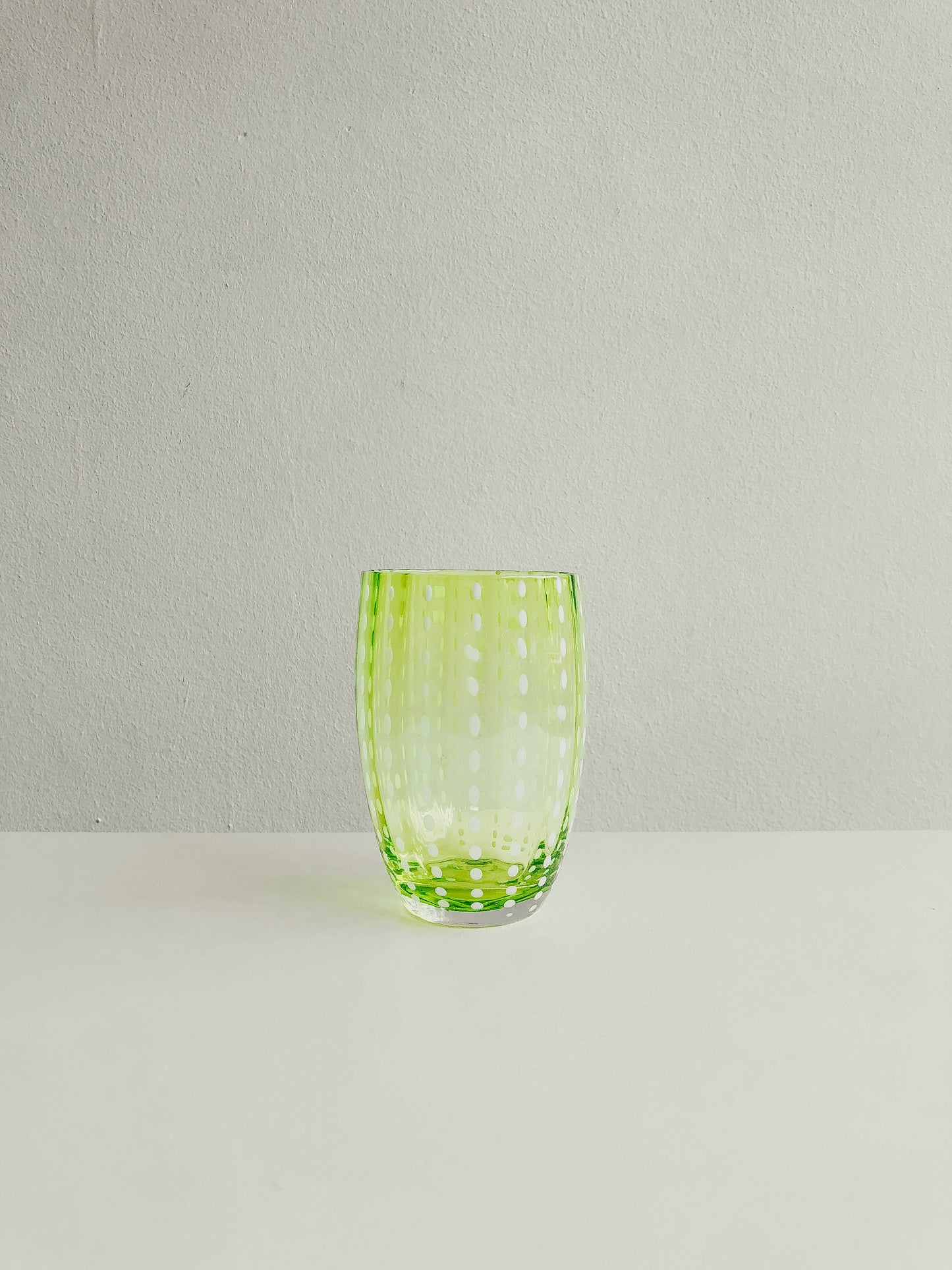 Handmade Watermelon Glasses in Lime by PROSE Tabletop