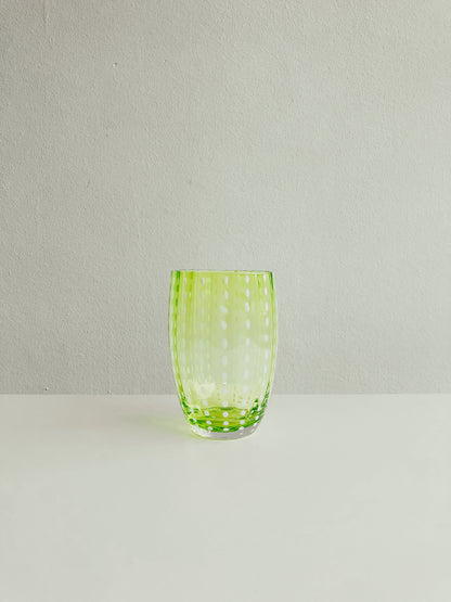 Handmade Watermelon Glasses in Lime by PROSE Tabletop