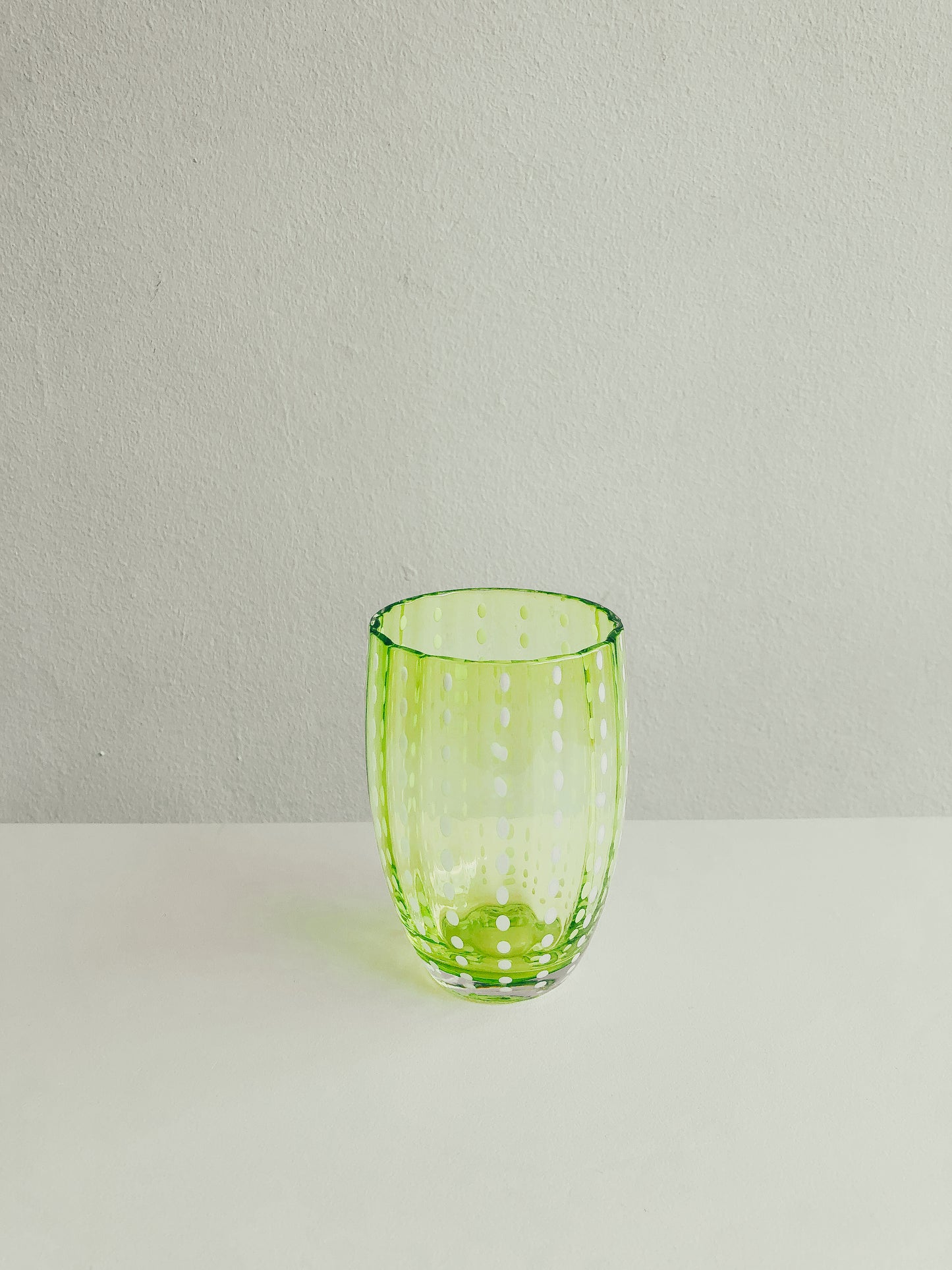 Handmade Watermelon Glasses in Lime by PROSE Tabletop