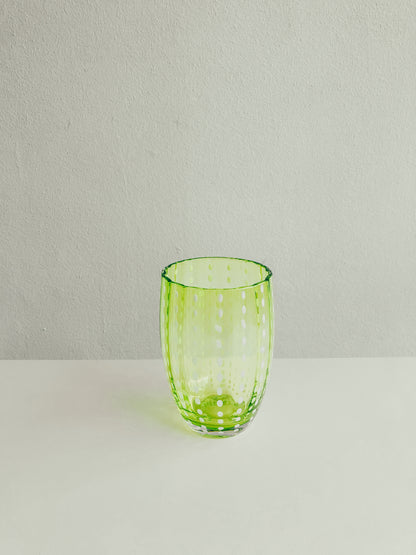 Handmade Watermelon Glasses in Lime by PROSE Tabletop