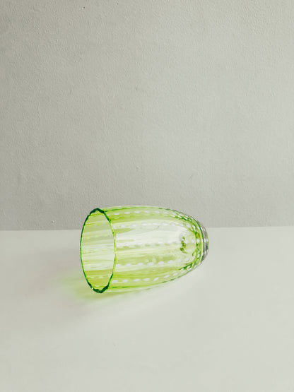 Handmade Watermelon Glasses in Lime by PROSE Tabletop