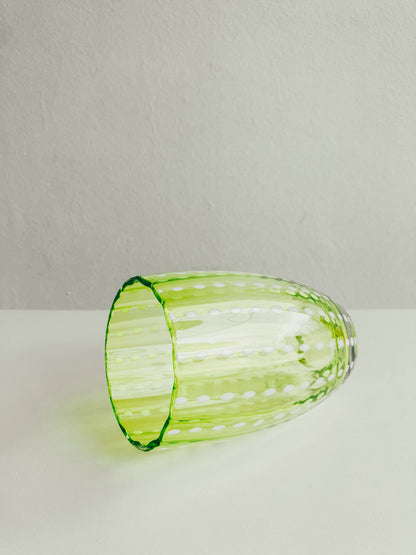 Handmade Watermelon Glasses in Lime by PROSE Tabletop