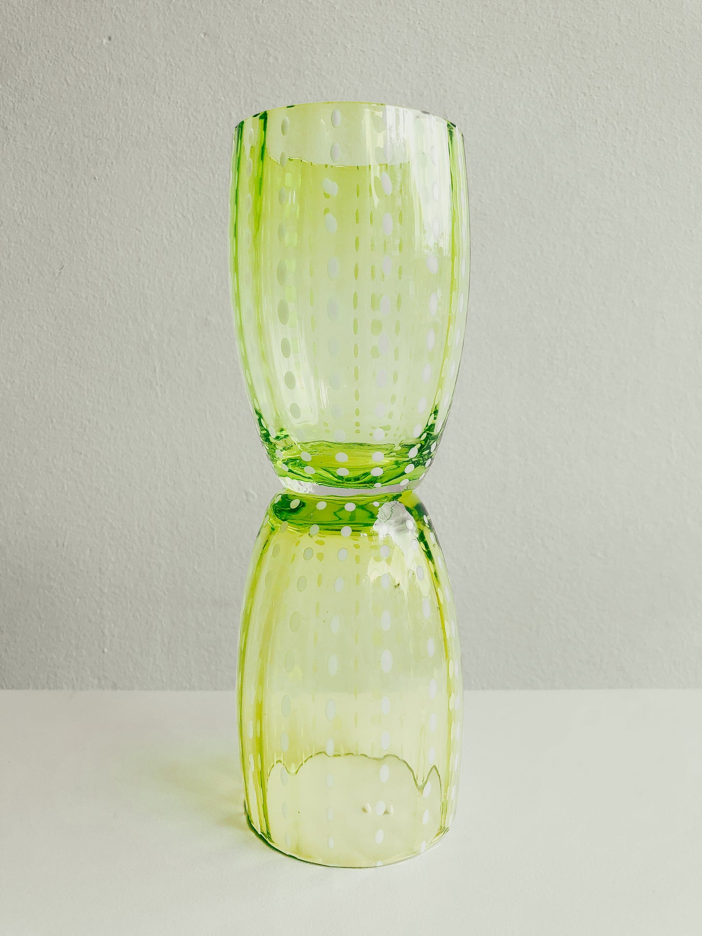 Handmade Watermelon Glasses in Lime by PROSE Tabletop