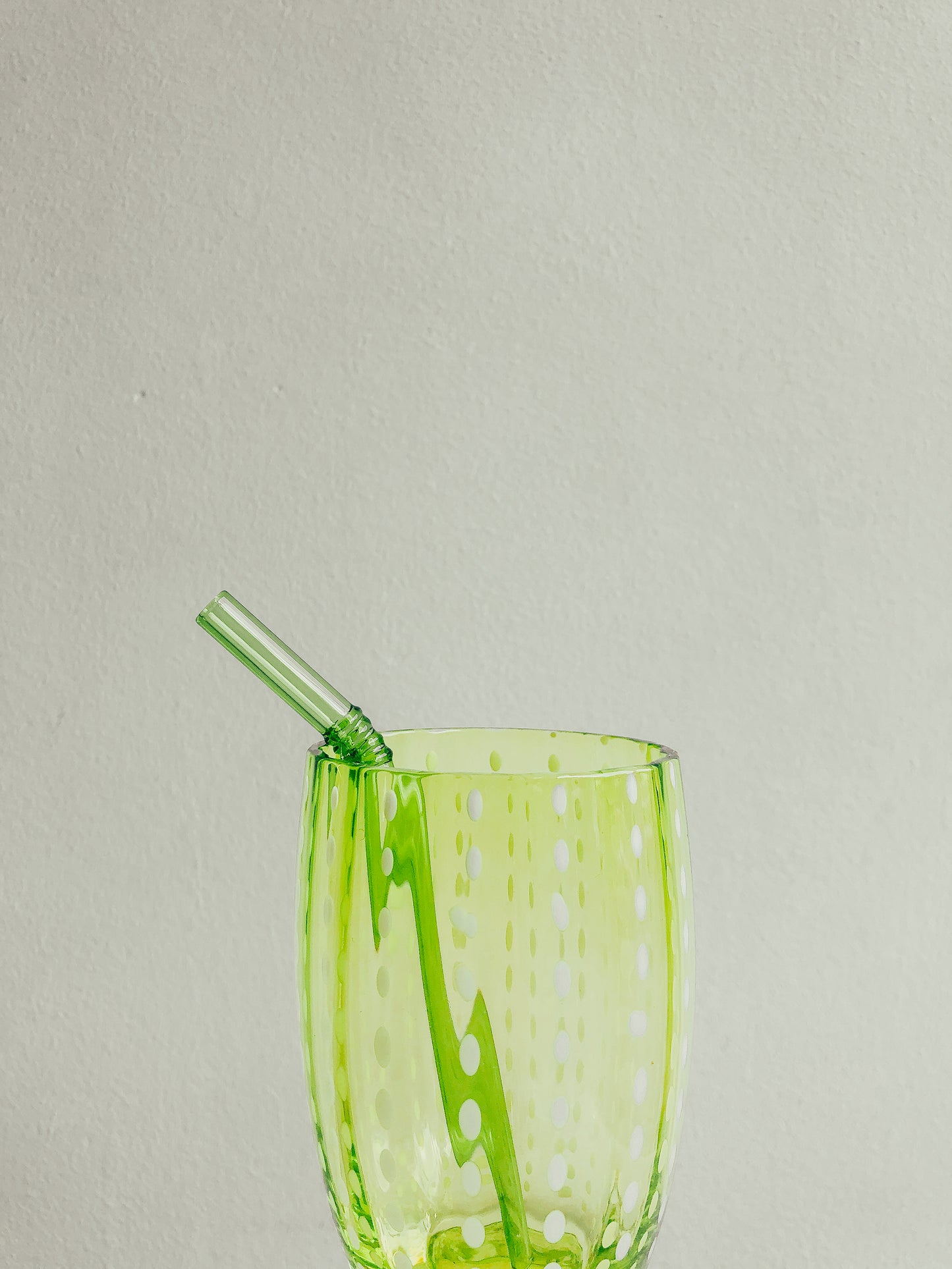 Handmade Watermelon Glasses in Lime by PROSE Tabletop