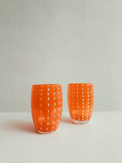 Handmade Watermelon Glasses in Chilli by PROSE Tabletop