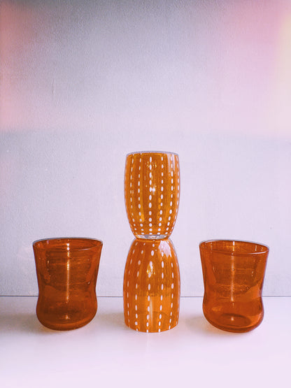 Handmade Watermelon Glasses in Chilli by PROSE Tabletop