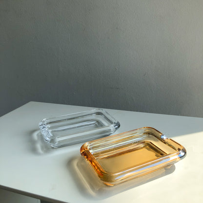 Clear Glass Soap Dish by PROSE Décor