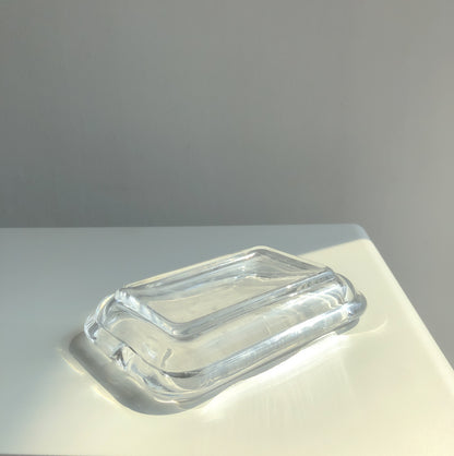 Clear Glass Soap Dish by PROSE Décor