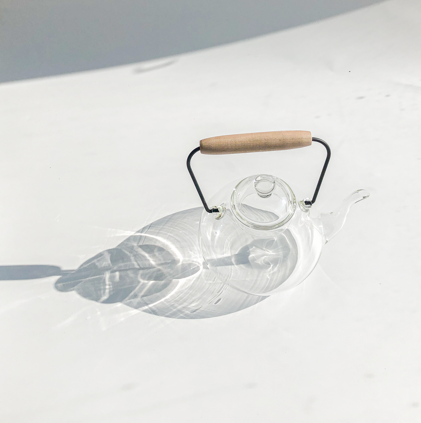 Glass Kettle with Oak Handle by PROSE Tabletop