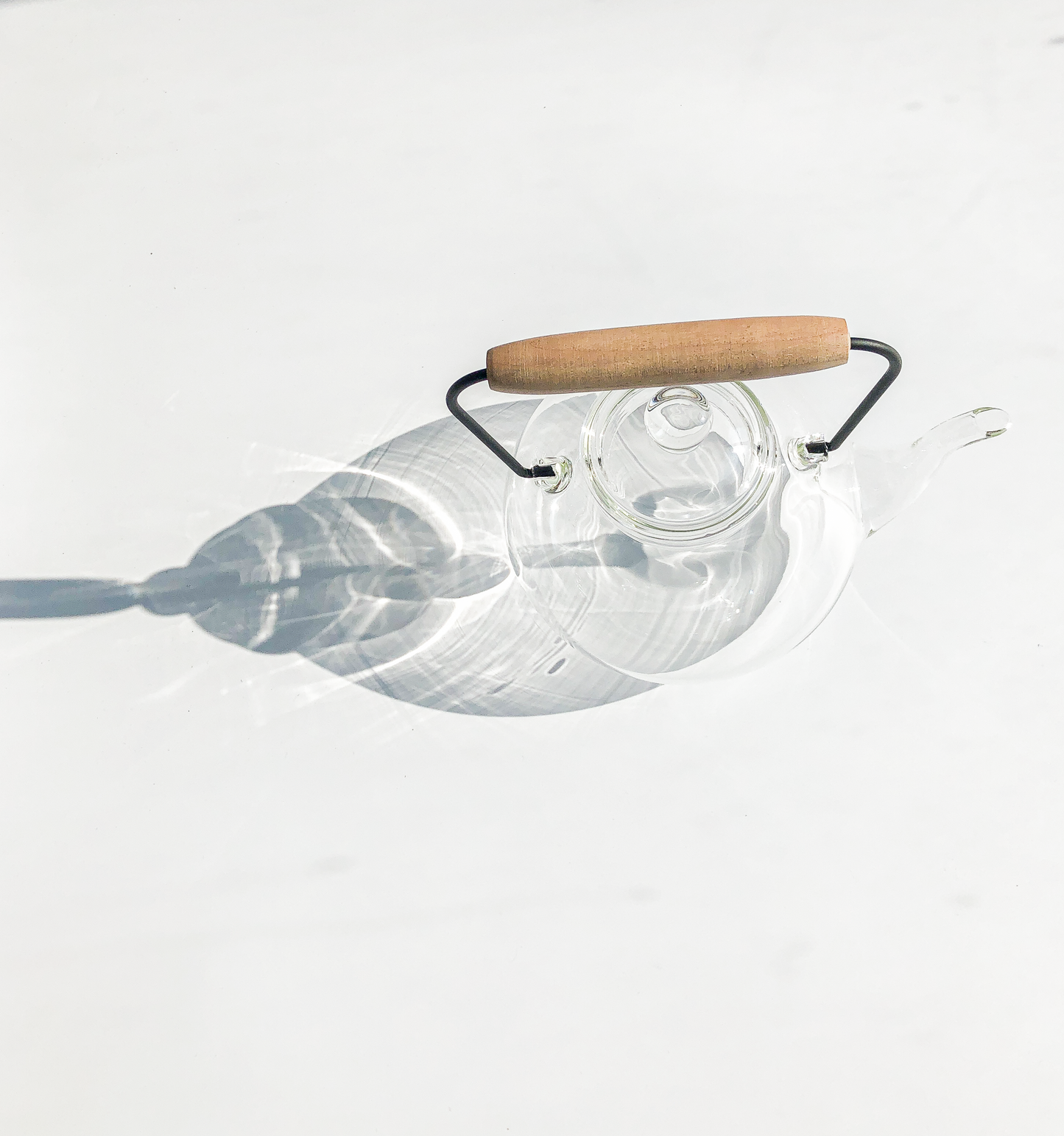 Glass Kettle with Oak Handle by PROSE Tabletop