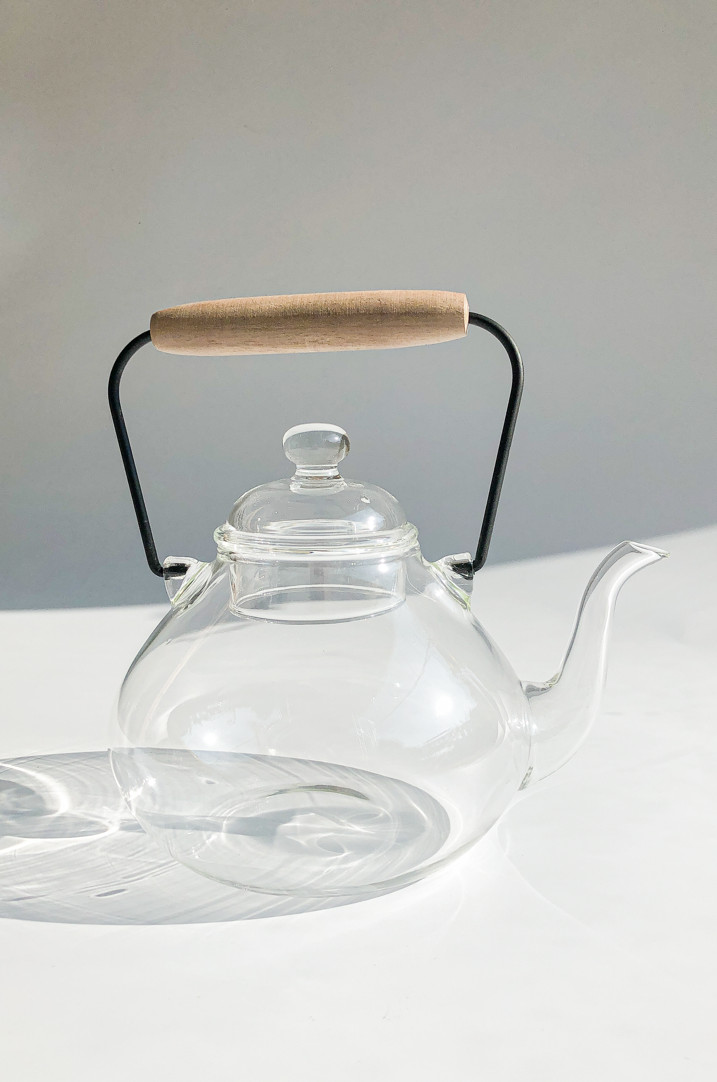 Glass Kettle with Oak Handle by PROSE Tabletop