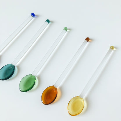 Gumdrop Glass Teaspoons by PROSE Tabletop