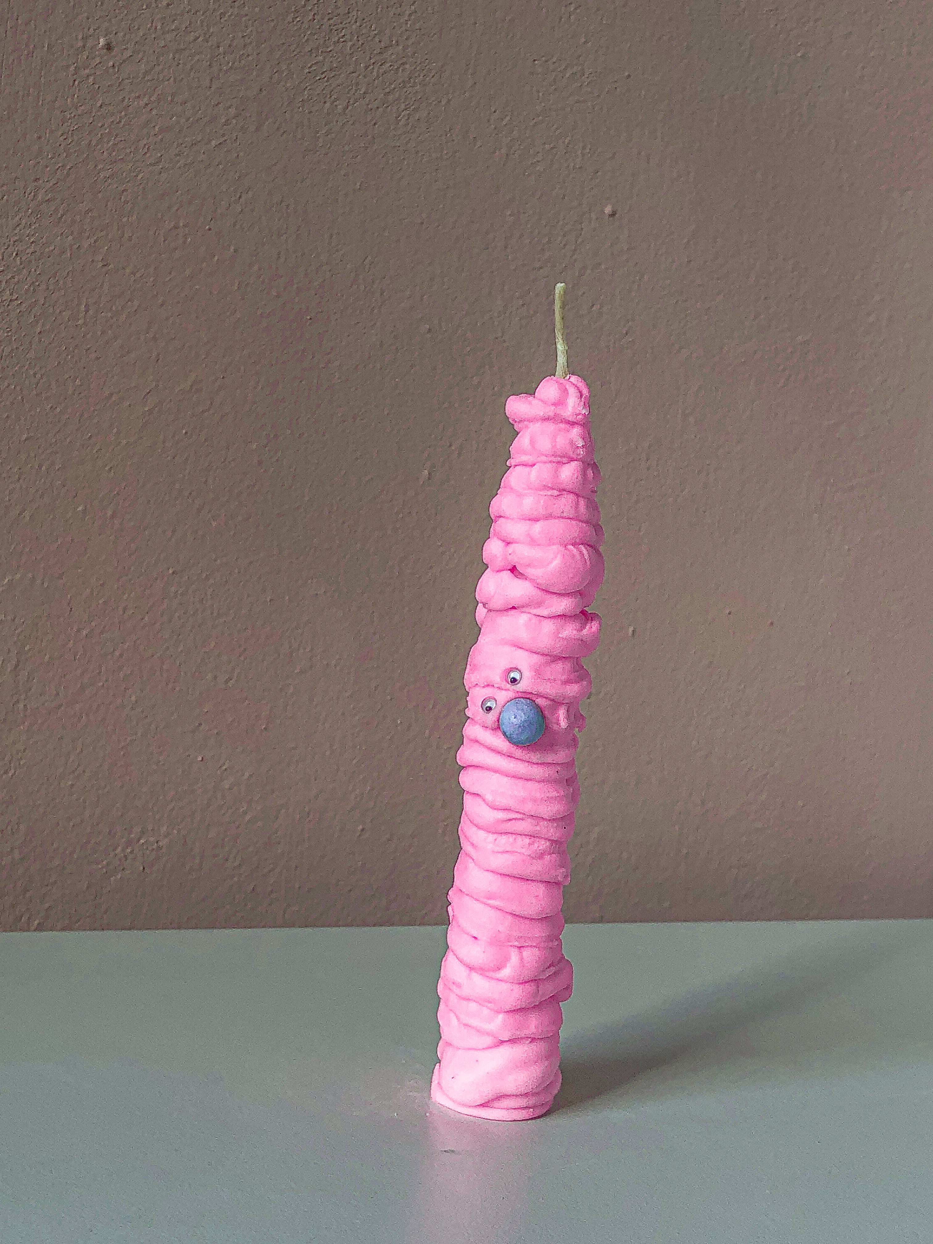 Pink Monster Candle by nag.19