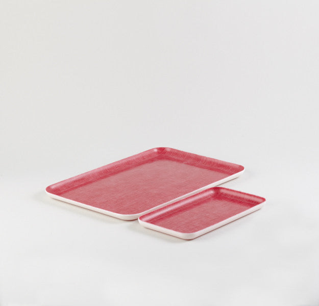 Red Rectangle Linen Tray - Emporium of the Modern Man
 - 1