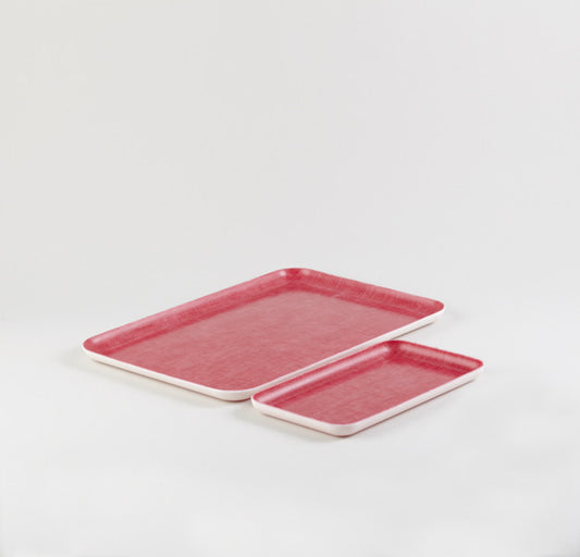 Red Rectangle Linen Tray - Emporium of the Modern Man
 - 1