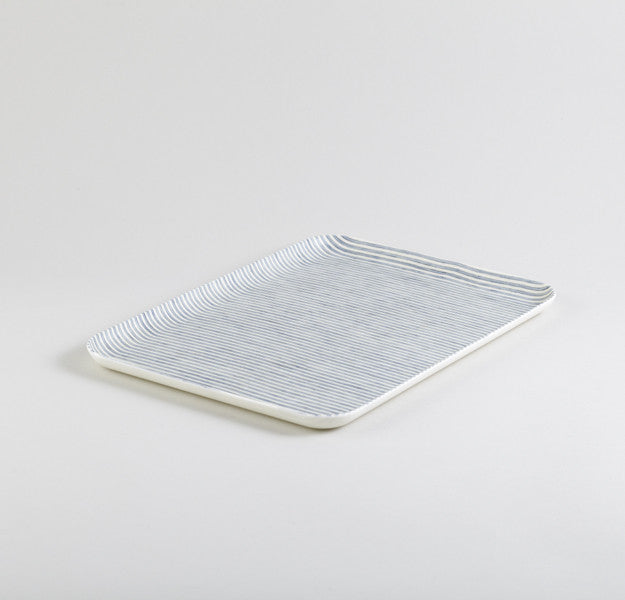 Blue & White Rectangle Linen Tray - Emporium of the Modern Man
 - 2